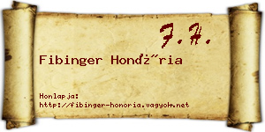Fibinger Honória névjegykártya